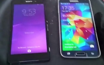 Тест водоустойчивости Samsung Galaxy S5 и Sony Xperia Z2