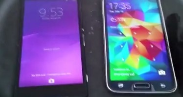 Тест водоустойчивости Samsung Galaxy S5 и Sony Xperia Z2